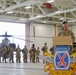Col. Clyde gives remarks during a colors casing ceremony