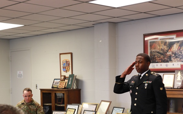 Delaware Army National Guardman Presents in Appearance Board during Region 2 Best Warrior Competition