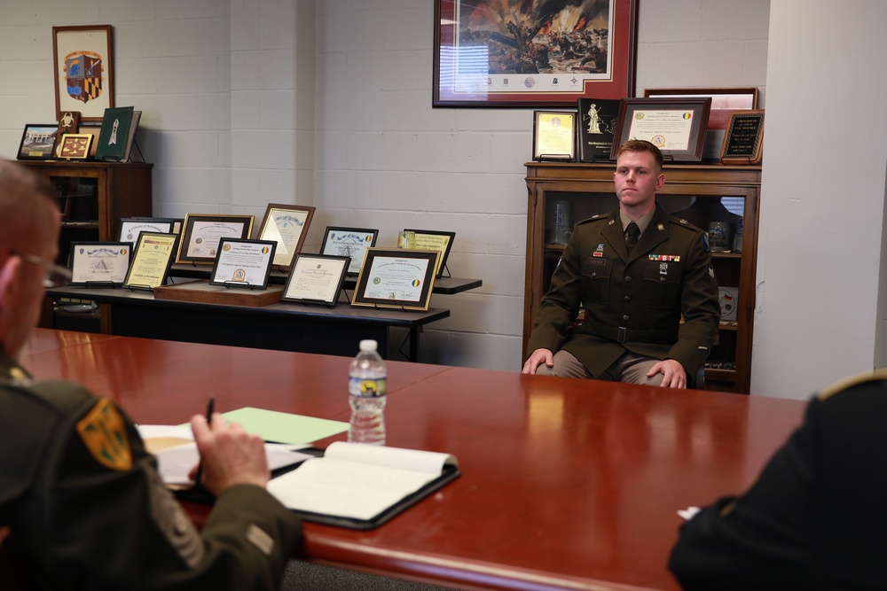 Maryland Army National Guardman Participates in Appearance Board during Region 2 Best Warrior Competition