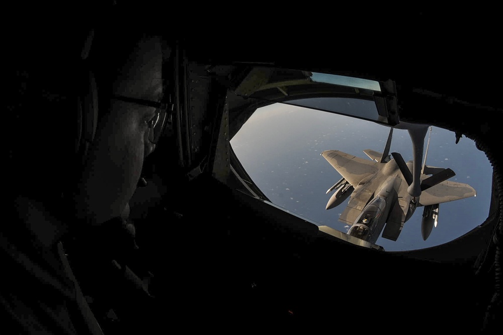 F-15 Aerial Refuel during Sentry Savannah 2024