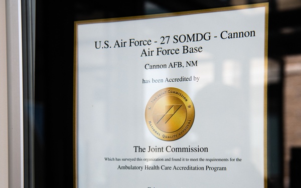 Cannon’s 27th Special Operations Medical Group receives accreditation from The Joint Commission