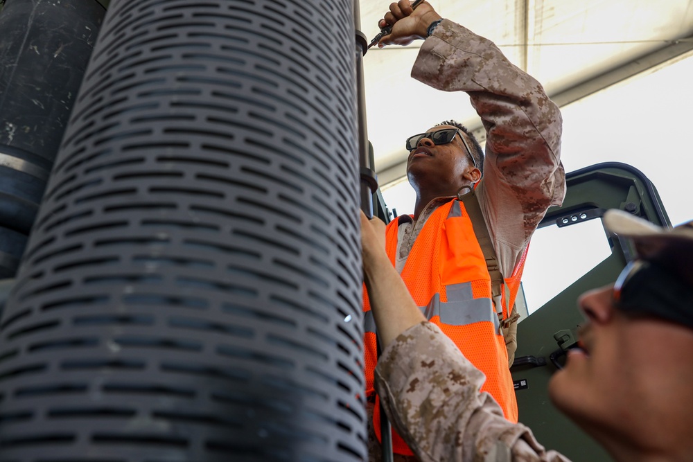 U.S. Marines Conduct Maintenance on Tactical Vehicles in Preparation for NF 24