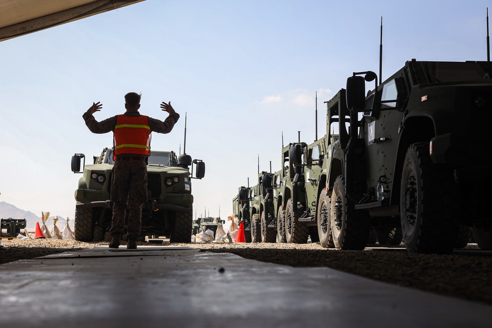 U.S. Marines Conduct Maintenance on Tactical Vehicles in Preparation for NF 24