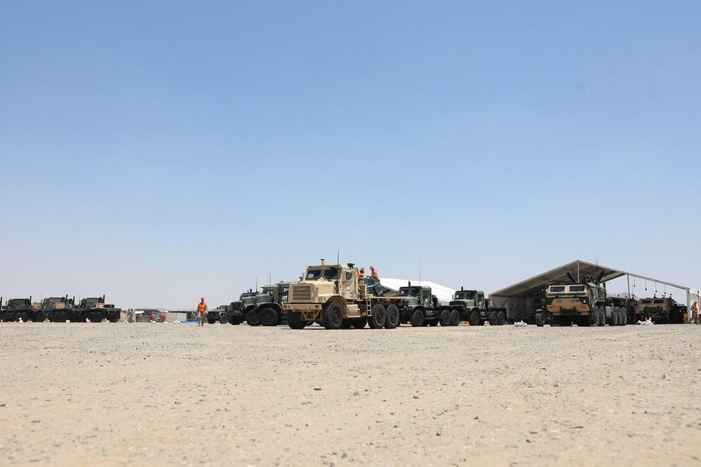U.S. Marines Conduct Maintenance on Tactical Vehicles in Preparation for NF 24