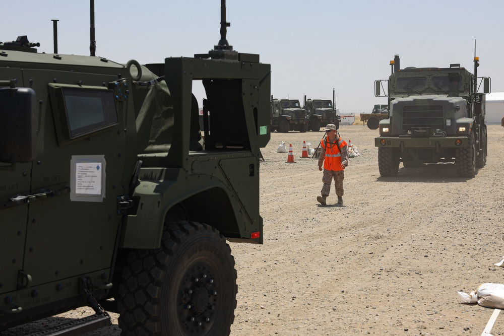 U.S. Marines Conduct Maintenance on Tactical Vehicles in Preparation for NF 24