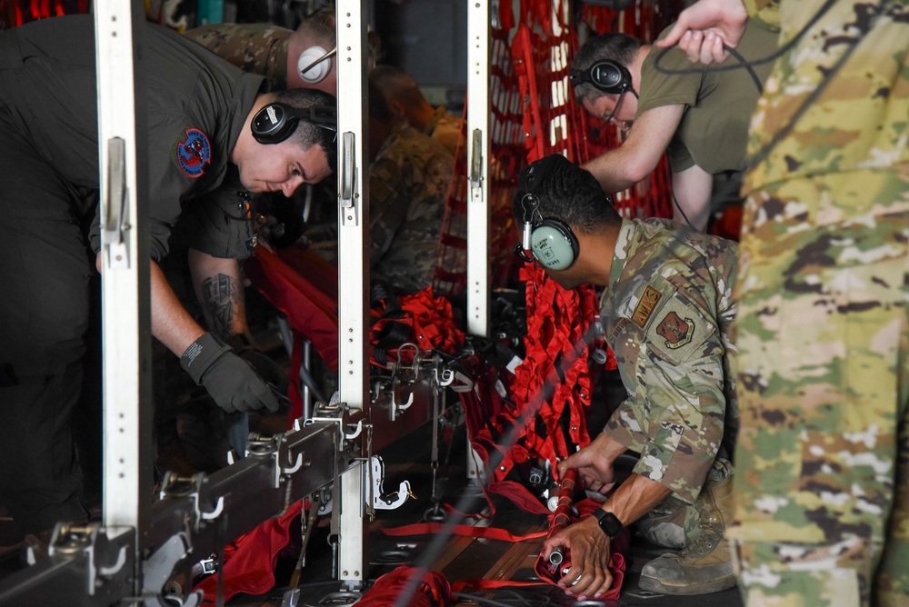 20th SFG and 143AW perform large cargo drop