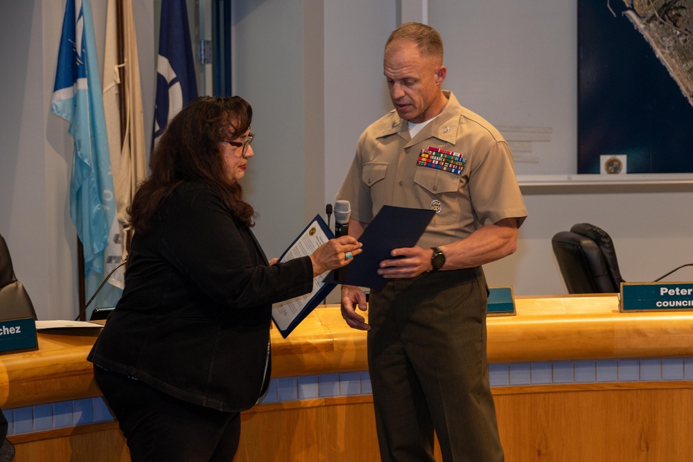 Oceanside mayor presents proclamation for National Military Appreciation Month