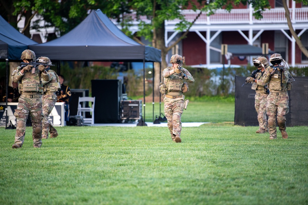 The Deputy Under Secretary of the Army is hosting the Twilight Tattoo