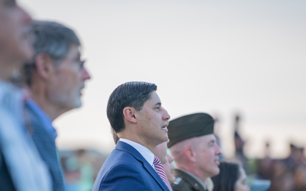 The Deputy Under Secretary of the Army is hosting the Twilight Tattoo