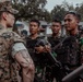 Members of Indonesian Korps Marinir, 1st Recon Bn. Marines participate in opening ceremony for reconnaissance exchange