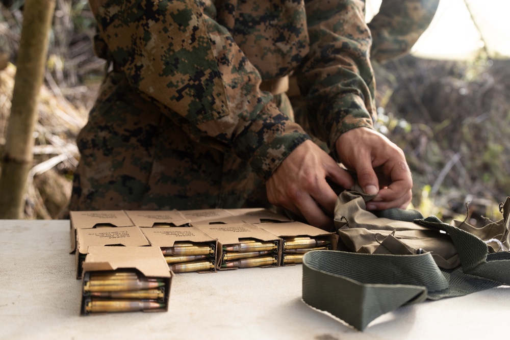 Members of Indonesian Korps Marinir, 1st Recon Bn. Marines conduct live-fire range