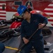 USS Ronald Reagan (CVN 76) Sailors conduct anchor drop test