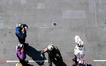 Vice Adm. Doug Perry, commander, U.S. Second Fleet and Joint Force Command Norfolk, embarked the amphibious assault ship USS Wasp (LHD 1) May 7, 2024.