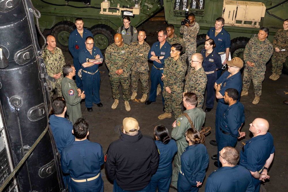 Vice Adm. Doug G. Perry Embarks Wasp