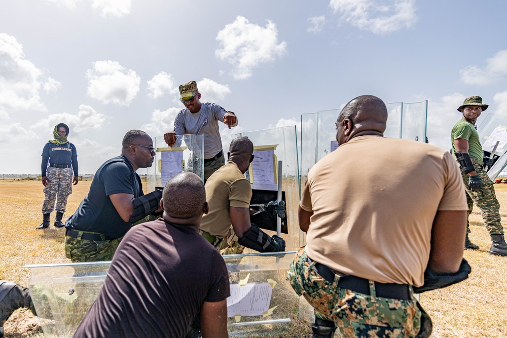 Regional Security System instructors teach public order to multinational team at TRADEWINDS 24