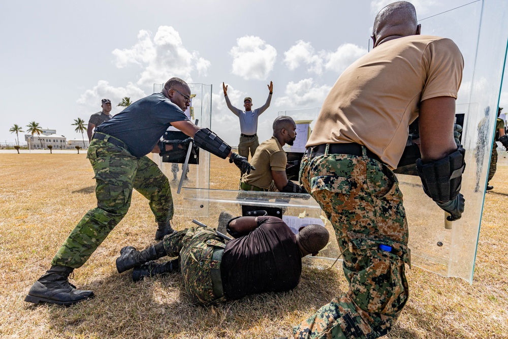 Regional Security System instructors teach public order to multinational team at TRADEWINDS 24