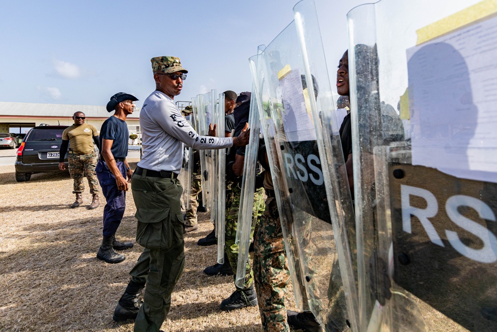 Regional Security System instructors teach public order to multinational team at TRADEWINDS 24