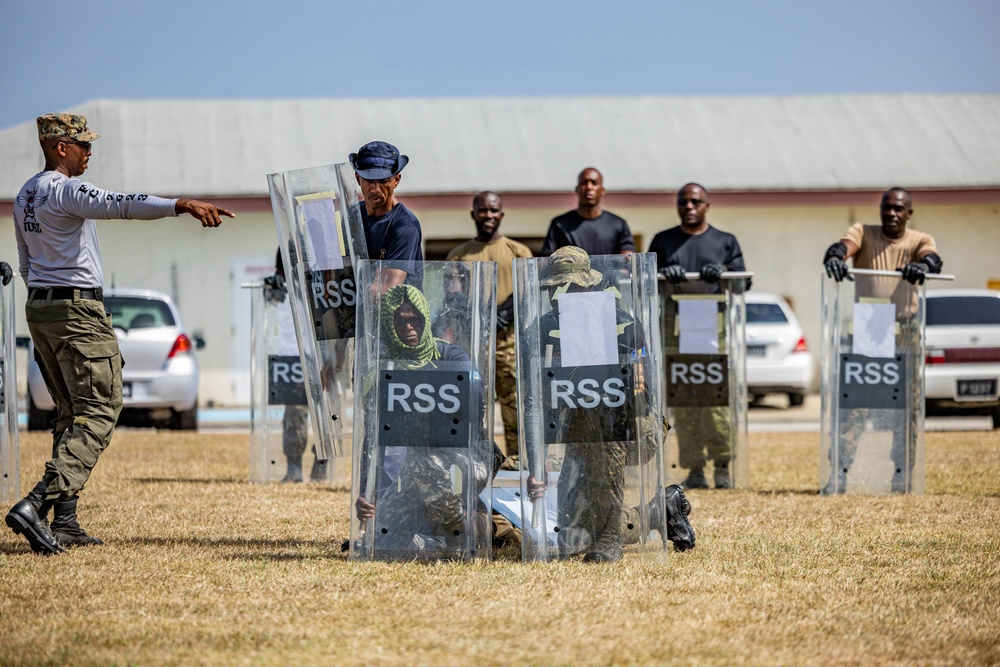 Regional Security System instructors teach public order to multinational team at TRADEWINDS 24