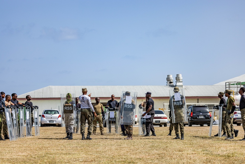 Regional Security System instructors teach public order to multinational team at TRADEWINDS 24