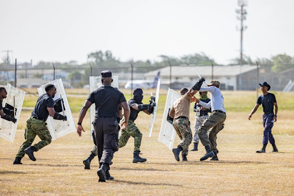 Regional Security System instructors teach public order to multinational team at TRADEWINDS 24