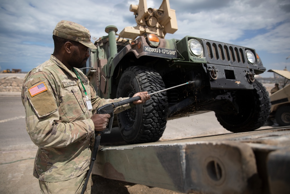 Maryland National Guard conducts wash rack operations at African Lion 2024