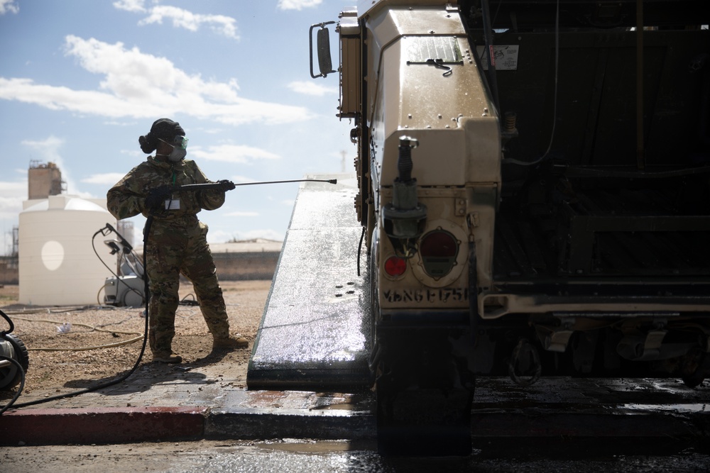 Maryland National Guard conducts wash rack operations at African Lion 2024