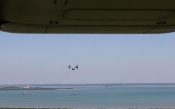 MRF-D 24.3: MV-22B Ospreys take off for first flight of MRF-D 24.3 rotation