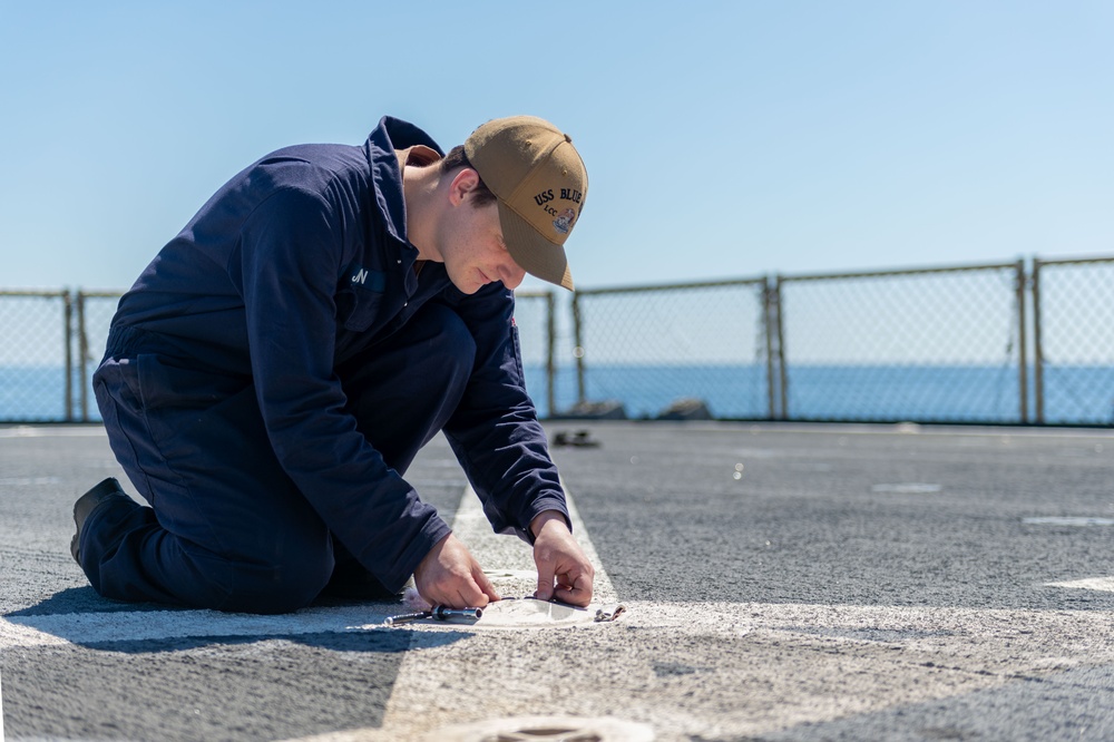 USS BLUE RIDGE CONDUCTS ROUTINE OPERATIONS