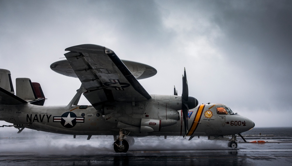 George Washington conducts Rainy Flight Operations
