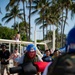 U.S. Coast Guard members competes in a pugil stick fight during the “Top Gun” Beach Olympics event in Miami Beach, Fla., during Fleet Week Miami, May 11, 2024.