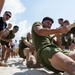 U.S. Marines compete in tug-of-war during the “Top Gun” Beach Olympics event in Miami Beach, Fla., during Fleet Week Miami, May 11, 2024.