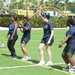 U.S. Sailors and Marines attend a Healthy Kids event at the Hallandale Beach Family Center during Fleet Week Miami 2024