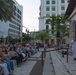 U.S. Navy Musician 3rd Class Bernadette Rocks, from Tannersville, N.J., assigned Navy Band Southeast, performs to a crowd during a public concert in Coral Gables, Fla., during Fleet Week Miami May 11, 2024.