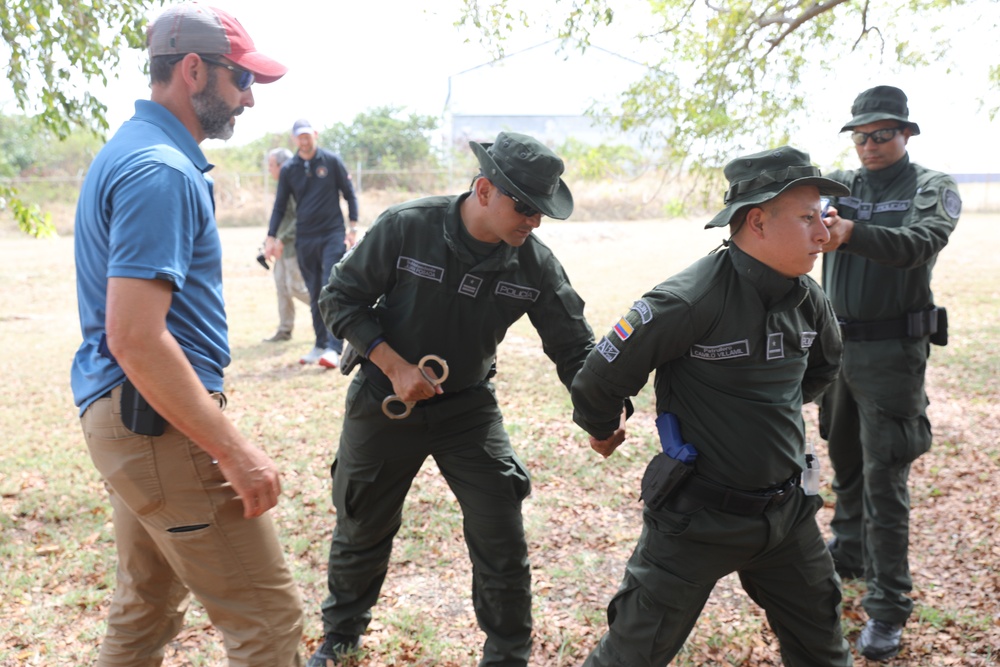 FBI conducts defensive tactics training with police troops from Colombia, Dominican Republic, and Guatemala at TRADEWINDS 24