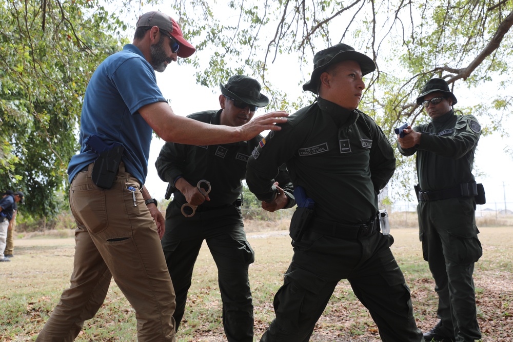 FBI conducts defensive tactics training with police troops from Colombia, Dominican Republic, and Guatemala at TRADEWINDS 24