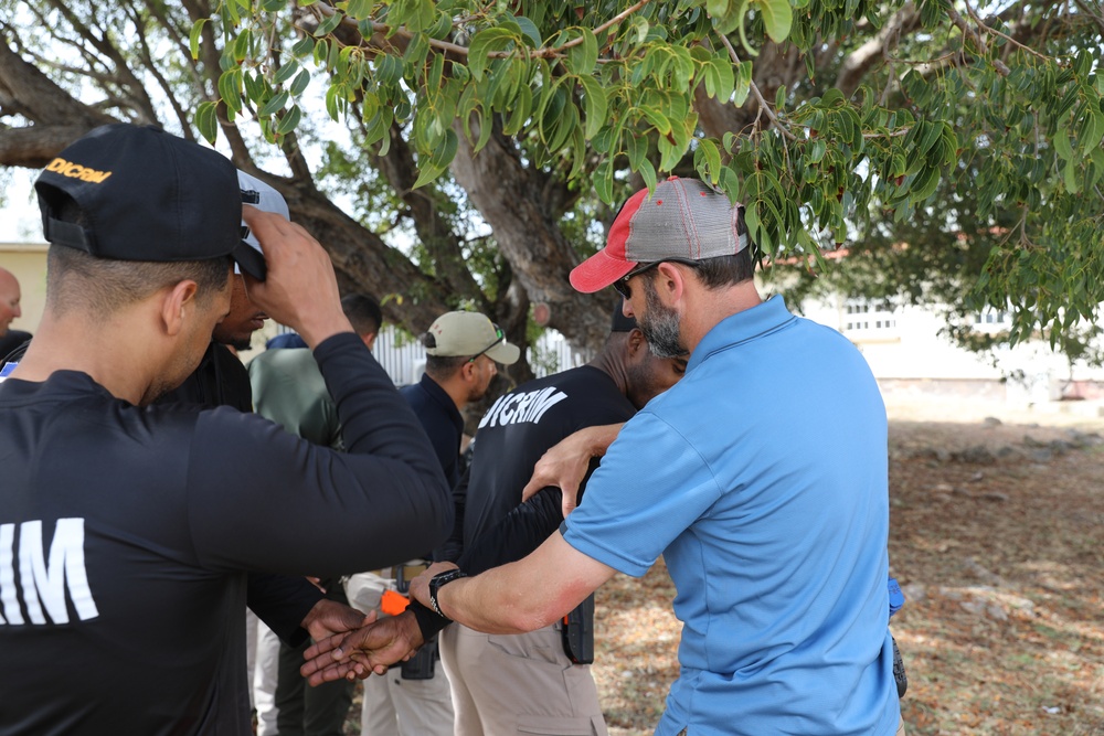 FBI conducts defensive tactics training with police troops from Colombia, Dominican Republic, and Guatemala at TRADEWINDS 24