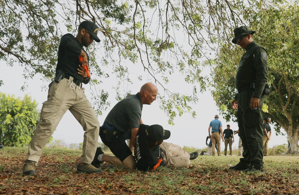 FBI conducts defensive tactics training with police troops from Colombia, Dominican Republic, and Guatemala at TRADEWINDS 24