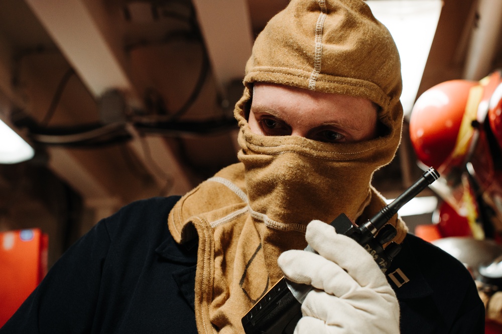 George Washington conducts General Quarters Drill