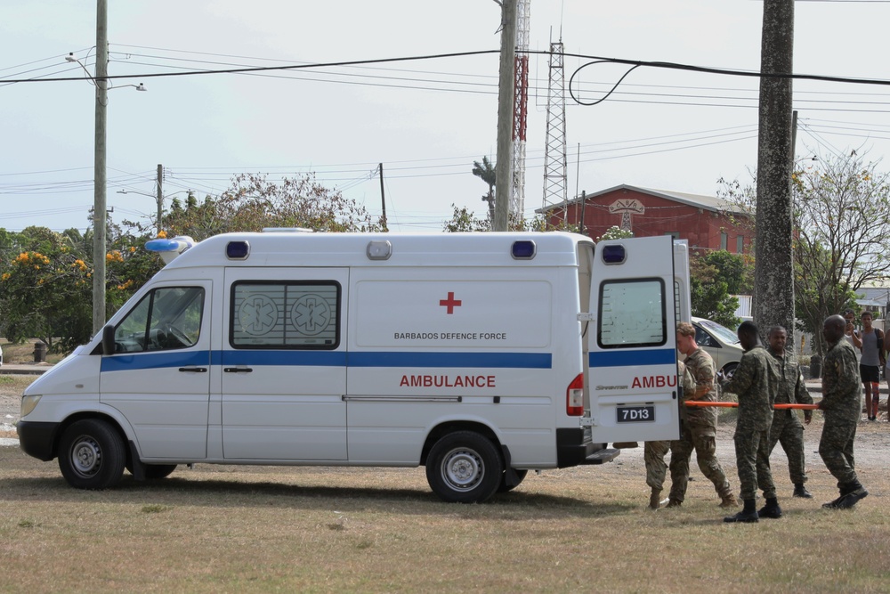 U.S. Army and Barbados Defence Force conduct casualty evacuation training