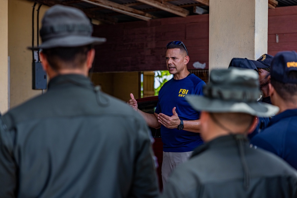 FBI Evidence Response Team teach crime scene evidence gathering techniques during TRADEWINDS 24