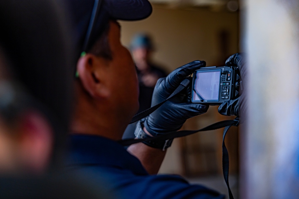 FBI Evidence Response Team teach crime scene evidence gathering techniques during TRADEWINDS 24