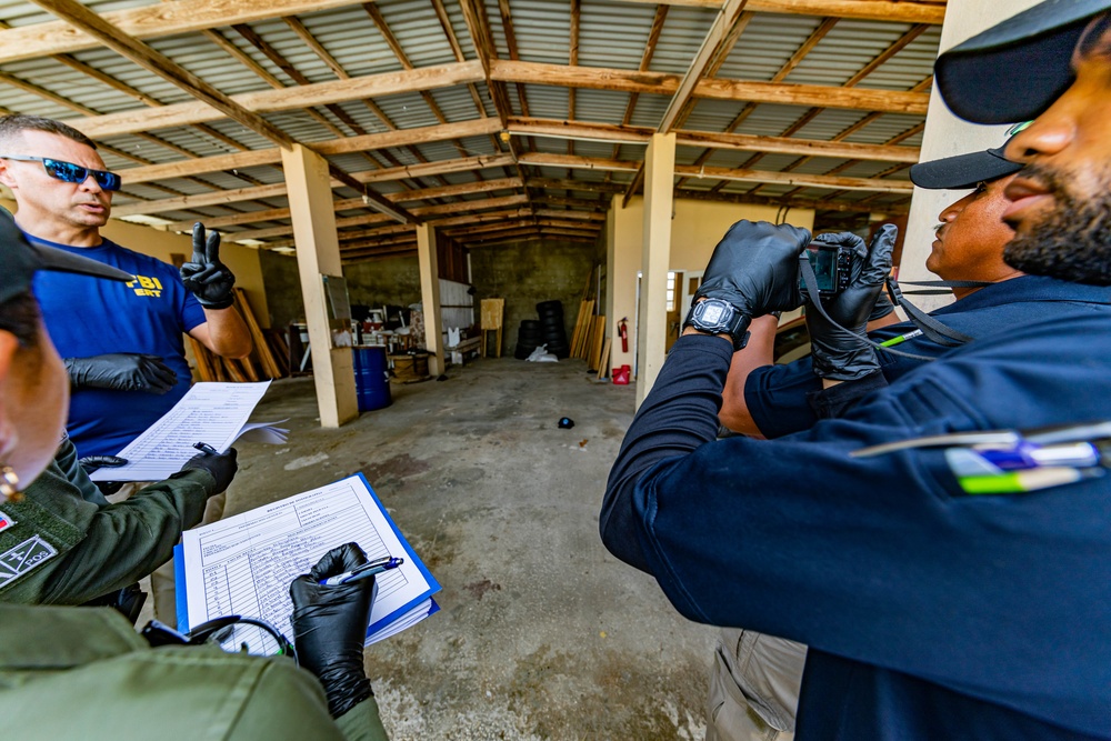 FBI Evidence Response Team teach crime scene evidence gathering techniques during TRADEWINDS 24