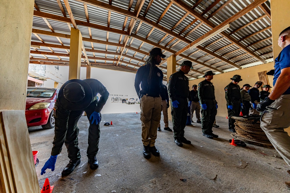 FBI Evidence Response Team teach crime scene evidence gathering techniques during TRADEWINDS 24