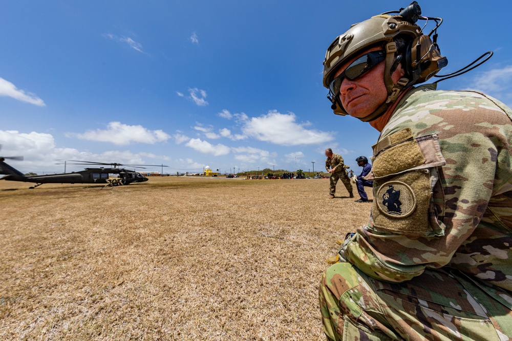 7th Special Operations Group (Airborne) Soldiers lead fast rope training for 8 partner nations