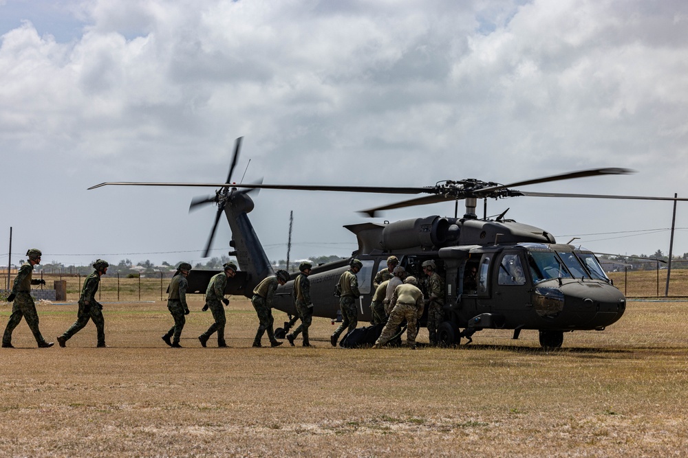 7th Special Operations Group (Airborne) Soldiers lead fast rope training for 8 partner nations