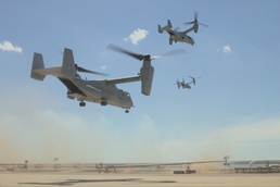 MRF-D 24.3: MV-22B Ospreys take off for first flight of MRF-D 24.3 rotation