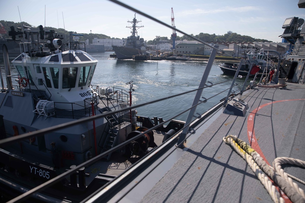 USS Ralph Johnson conducts a sea-and-anchor evolution