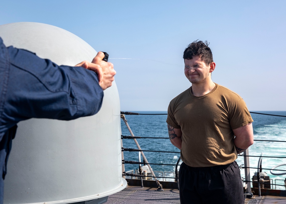 Sailors Conduct SRF-B Course Aboard USS Dewey