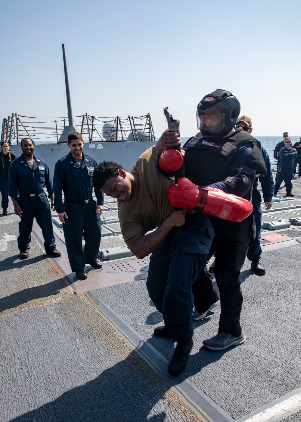 Sailors Conduct SRF-B Course Aboard USS Dewey