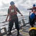 Sailors Conduct Man Overboard Drill Aboard USS Dewey, April 23